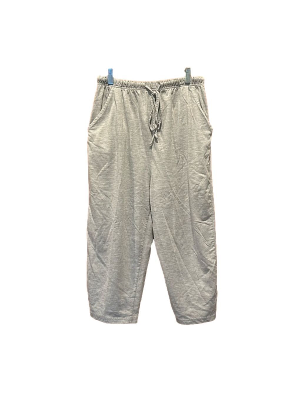 Stephanie Rogers by Fashion Trend Grey Drawstring Lightweight Capris Size Medium